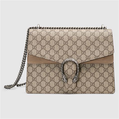 Gucci Dionysus GG Supreme Shoulder Bag, Beige Multi